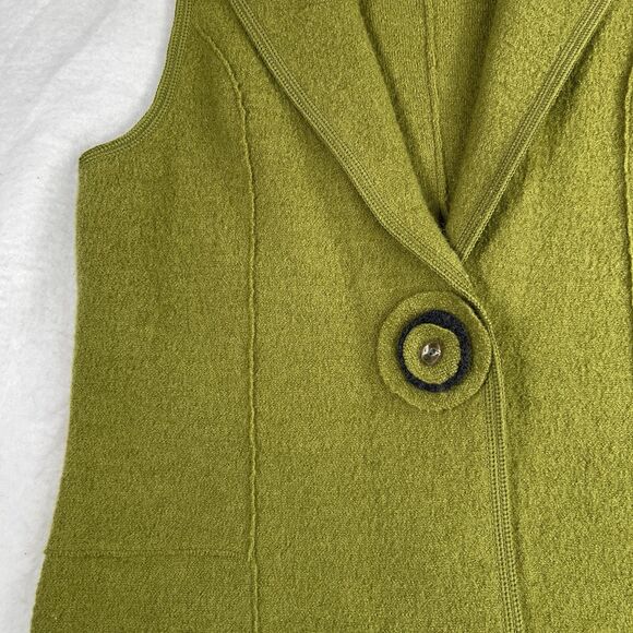 NTCO Nomadic Traders Wool Vest Women's Sz M Asymmetrical Green Fairy Whimsigoth - Picture 3 of 16